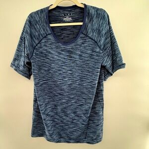 LIVI Active Lane Bryant Top Women's Plus Size 26/28 Blue Athletic Tee